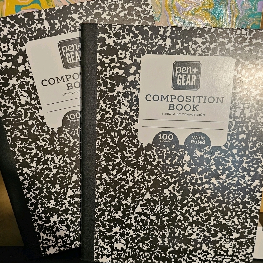 2 Black and White Composition Notebook